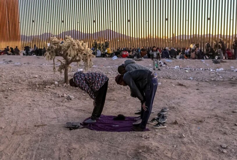 پناهجویان در مرز مکزیک و آمریکا