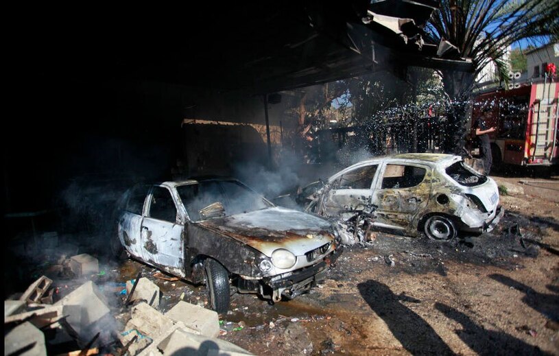 حملات اسراییل به اردوگاه آوارگان در شهر توباس