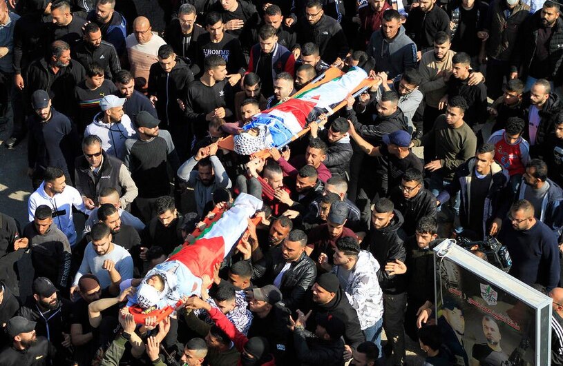 حملات اسراییل به اردوگاه آوارگان در شهر توباس