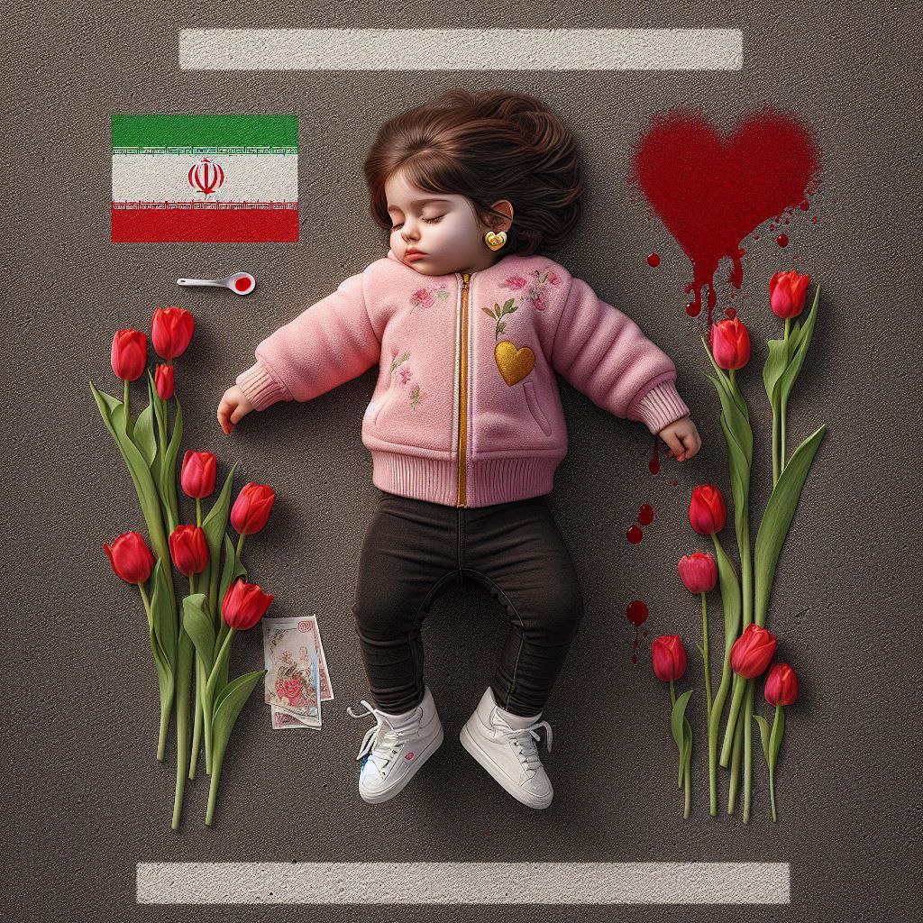 تصویرسازی هوش مصنوعی از دختر کاپشن صورتی