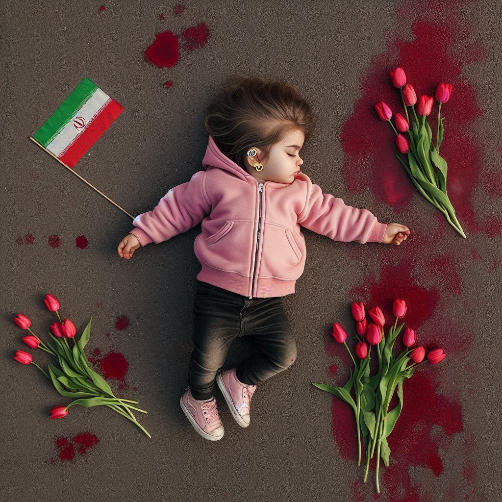 تصویرسازی هوش مصنوعی از دختر کاپشن صورتی