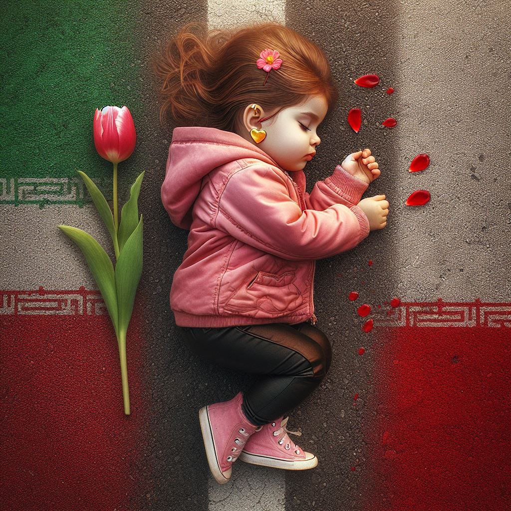 تصویرسازی هوش مصنوعی از دختر کاپشن صورتی