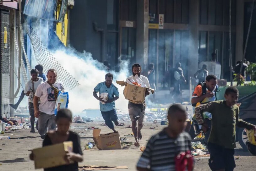 آشوب و غارت فروشگاه ها در "پاپوا گینه نو"