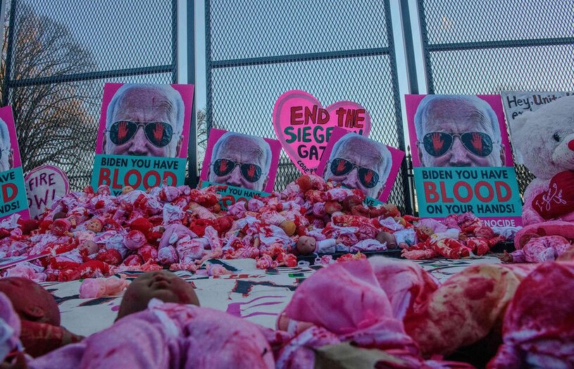 دیدنی های امروز؛ تظاهرات جهانی در همبستگی با فلسطین تظاهرات حامیان فلسطین در مقابل کاخ سفید