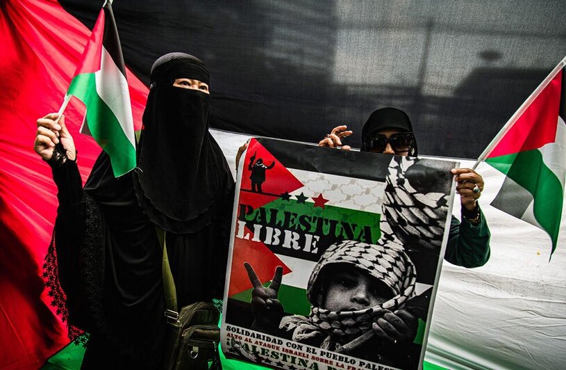 دیدنی های امروز؛ تظاهرات جهانی در همبستگی با فلسطین تظاهرات حامیان فلسطین در شهر بانکوک تایلند