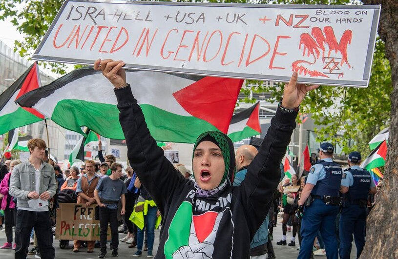 تظاهرات حامیان فلسطین در نیوزیلند