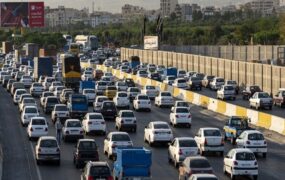 ترافیک سنگین آزاد راه قزوین _کرج
