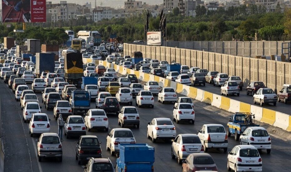 ترافیک سنگین آزاد راه قزوین _کرج
