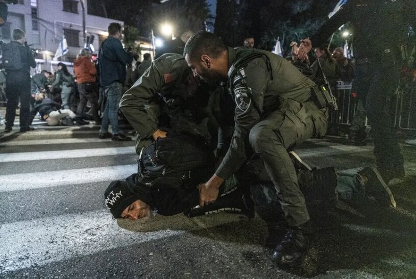 دستگیری معترضان مخالف نتانیاهو 