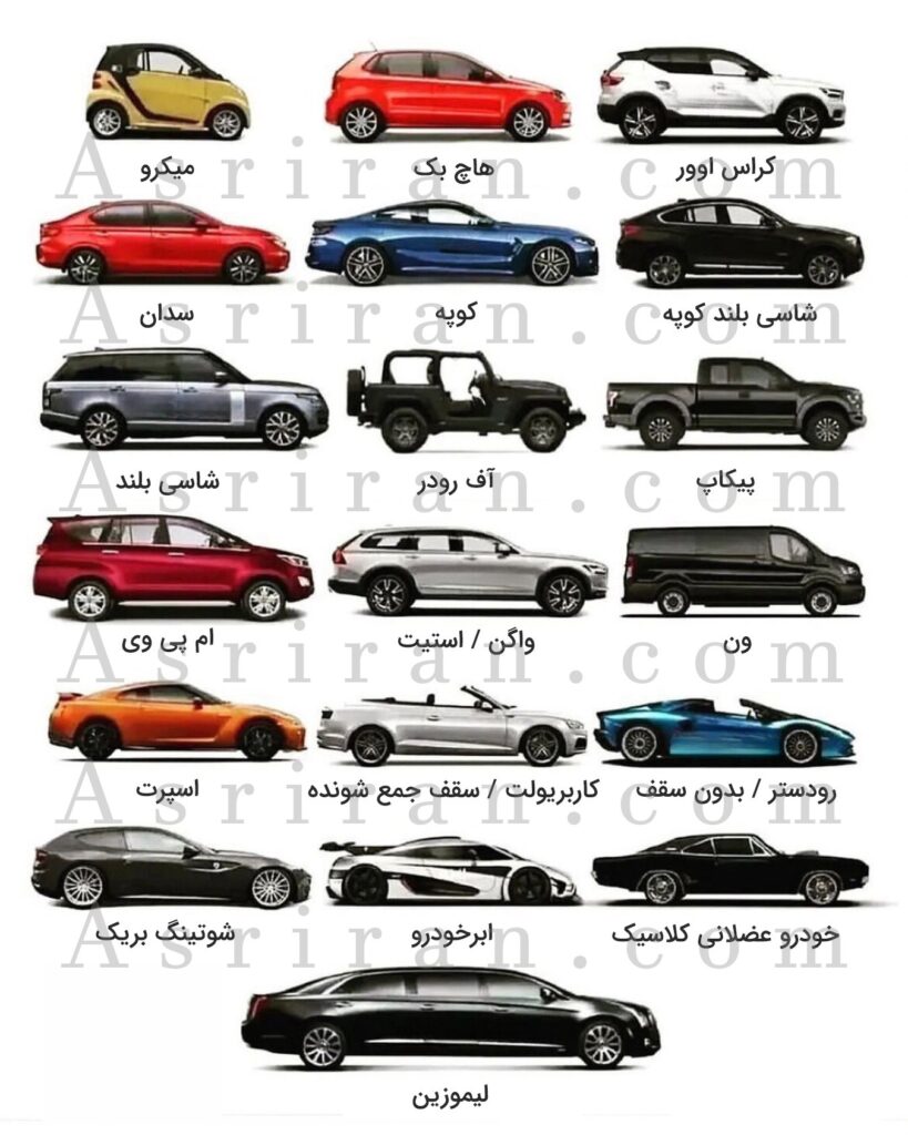 تمامی کلاس های خودرو 