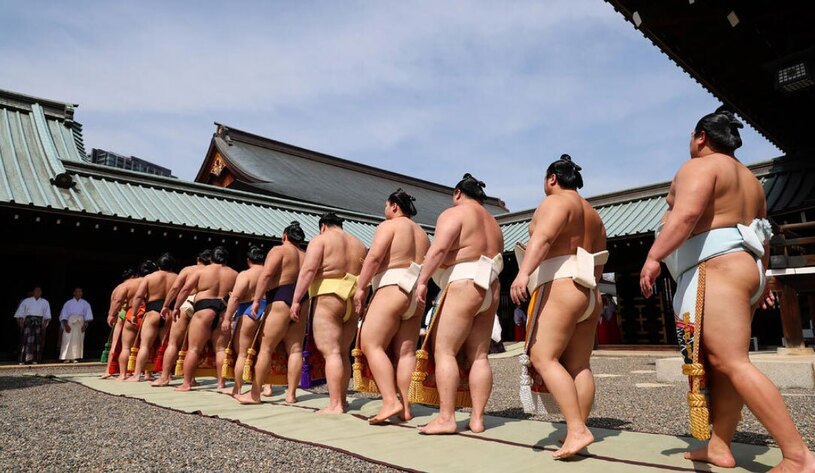 برگزاری مسابقات سالانه کشتی ژاپنی 