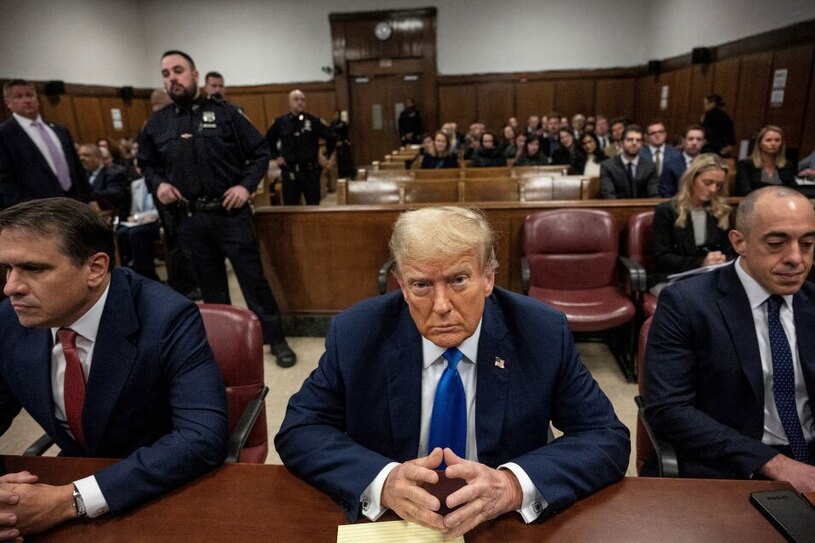 جلسه دادگاه ترامپ در نیویورک آمریکا