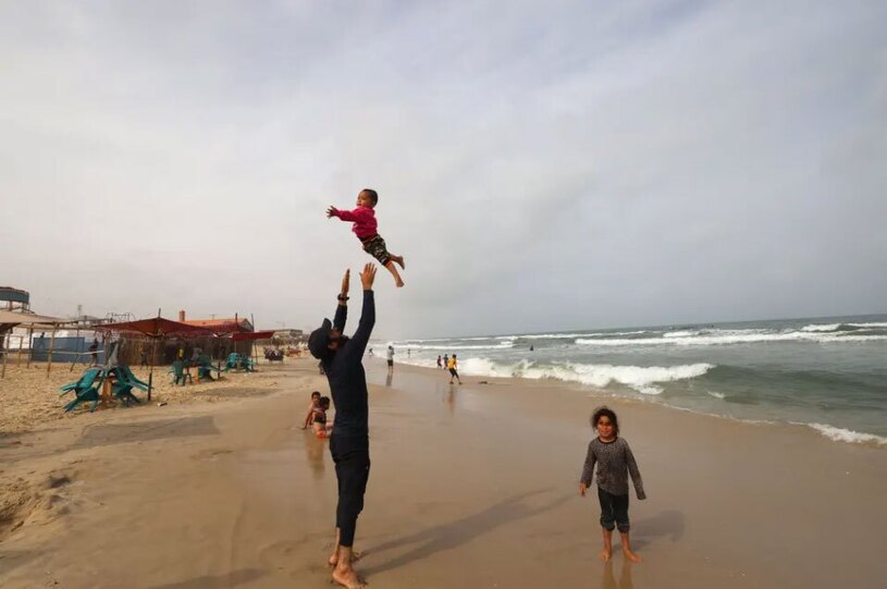 ساحل شهر رفح در جنوب نوار غزه