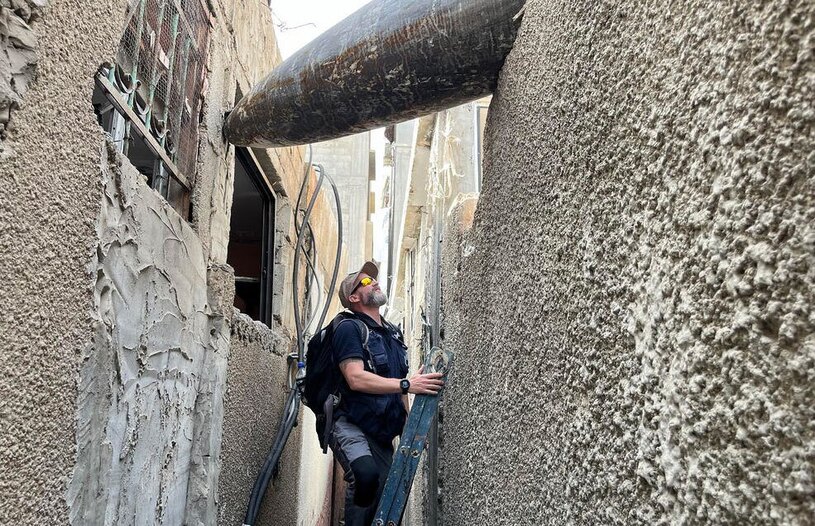 بمب بزرگ منفجر نشده  اردوگاه "نصیرات"