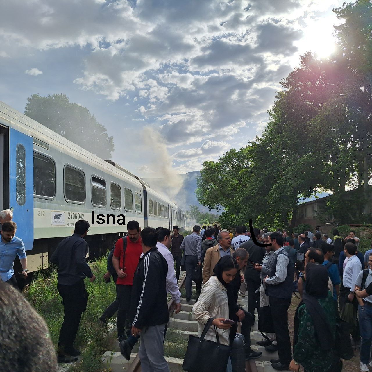 آتش سوزی قطار تهران