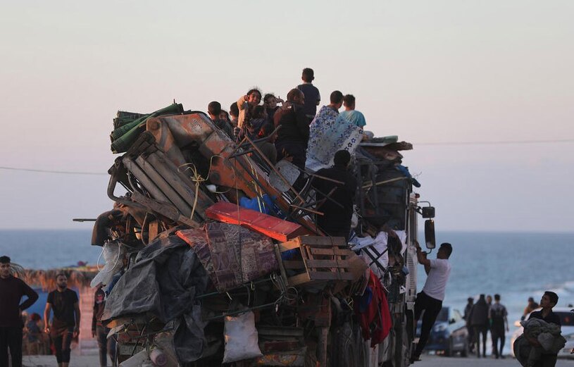 شهروندان فلسطینی در شهر رفح در جنوب نوار غزه