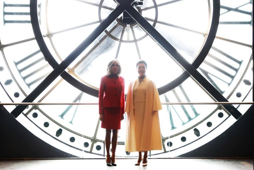 استقبال از رییس جمهوری چین و همسرش