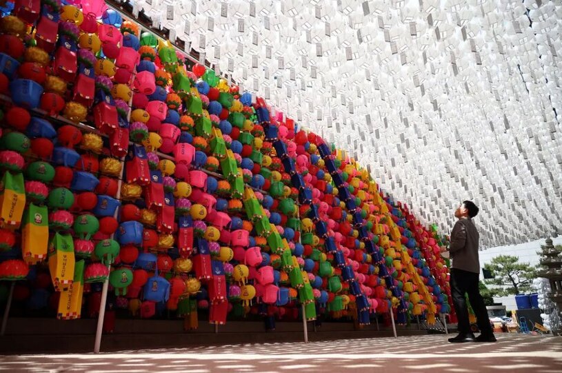 آذین بندی معبد جوگی در شهر سئول