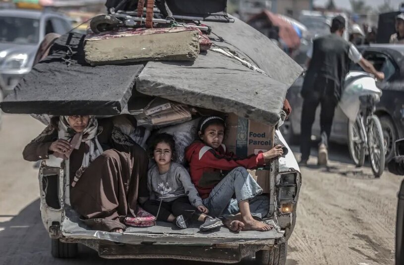 تخلیه بخش های شرقی شهر رفح در جنوب نوار غزه