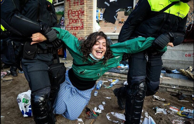 دستگیری دانشجویان معترض حامی فلسطین در دانشگاه آمستردام