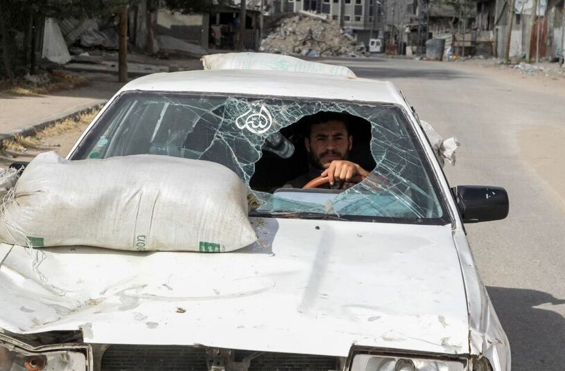 خودرو حمله اسرائیل به رفح