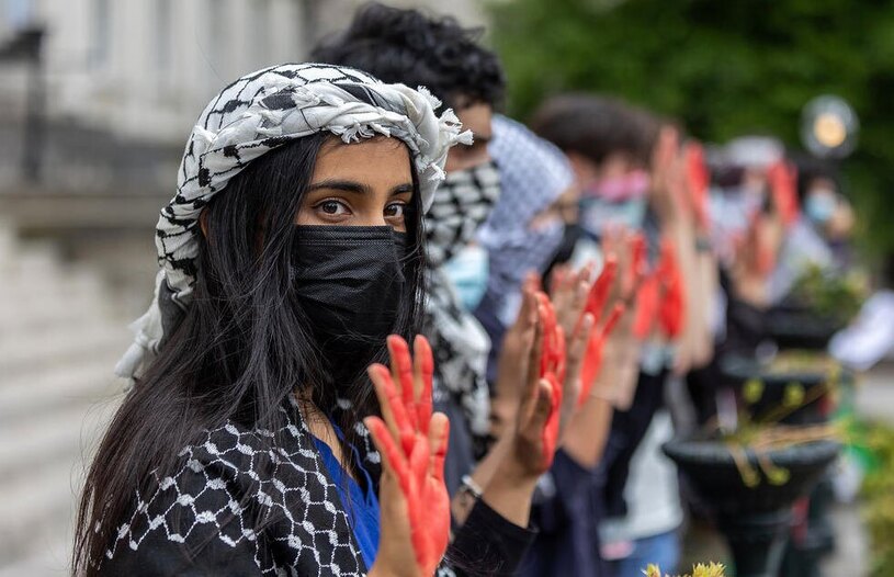 تظاهرات دانشجویان حامی فلسطین