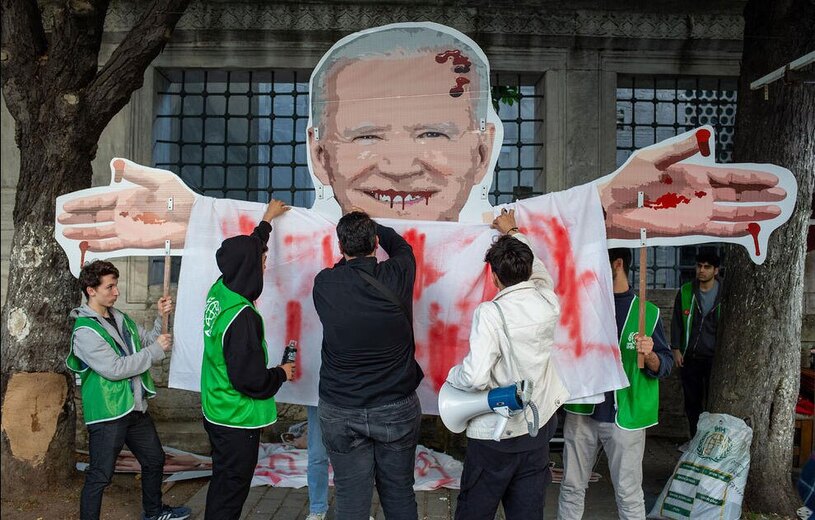 تظاهرات حامیان فلسطین در شهر استانبول ترکیه