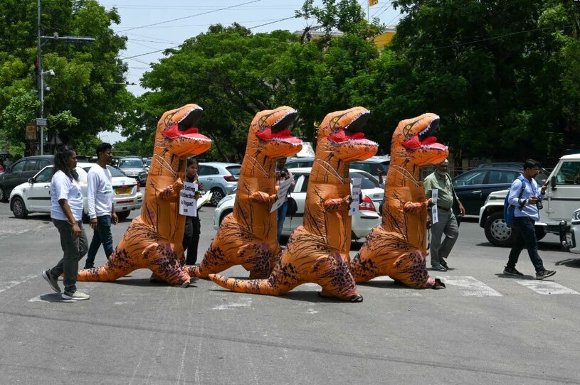 راهپیمایی فعالان حامی حقوق حیوانات 