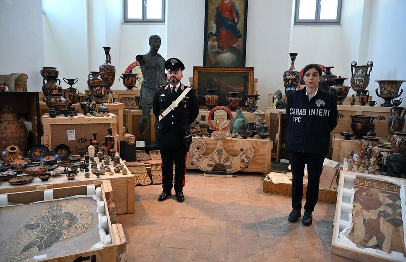 نمایش حدود 600 اثر هنری دزدیده شده ایتالیا