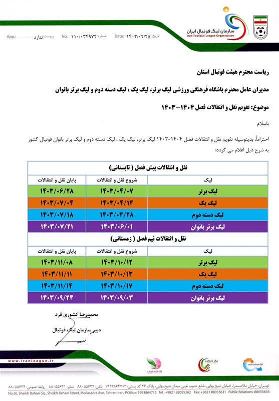 نقل و انتقالات