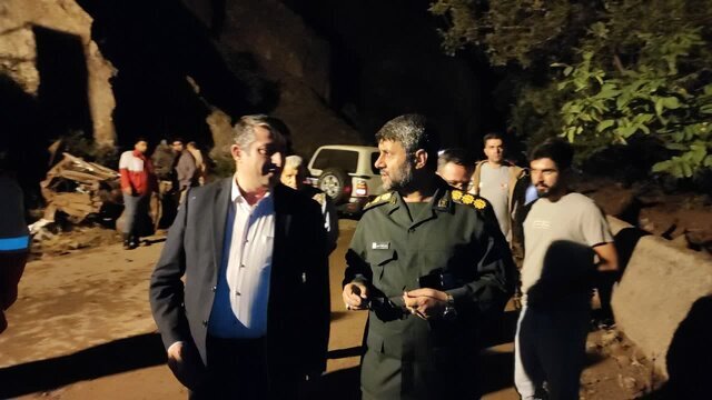 منطقه سیل زده چالوس