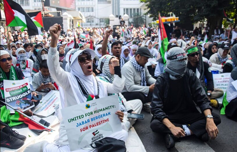 دیدنی های امروز؛ از سفر رهبران غربی به فرانسه تا اوضاع غزه تظاهرات در همبستگی با فلسطین