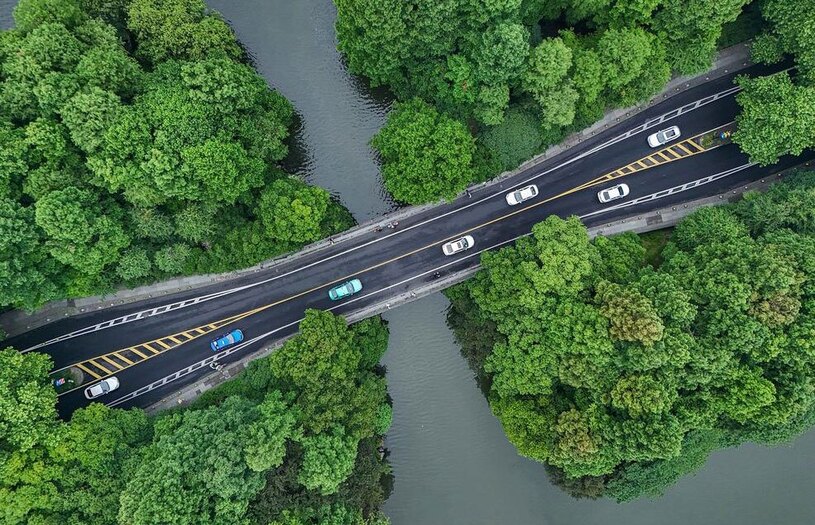 دیدنی های امروز؛ از سفر رهبران غربی به فرانسه تا اوضاع غزه جاده ای جنگلی در هانگژو چین