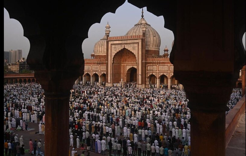نماز عید قربان در شهر دهلی 