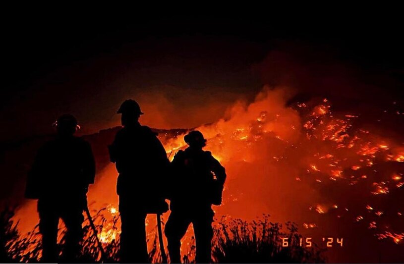 دیدنی های امروز؛ از مامور امنیتی طالبان تا قربانی های عید قربان آتش سوزی جنگلی در کالیفرنیا آمریکا