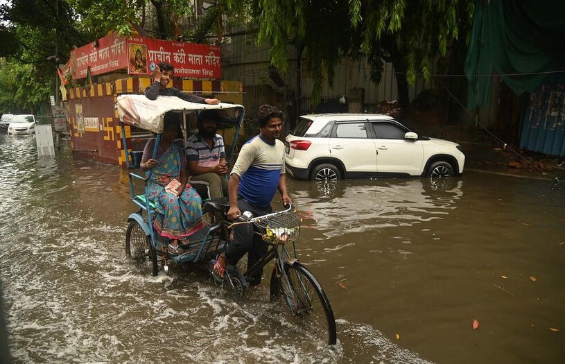 سیل و آبگرفتگی در پایتخت هندوستان