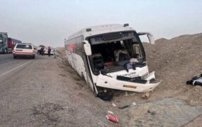 اتوبوس پاکستانی‌ها بزرگراه کاشان