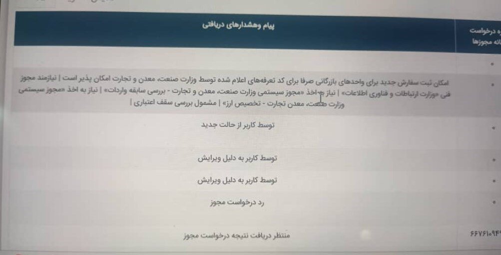 ثبت سفارش موبایل