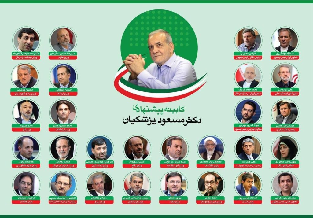 کابینه احتمالی مسعود پزشکیان