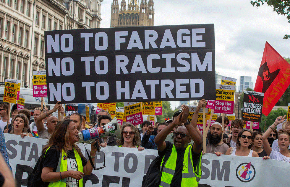 تظاهرات ضدفاشیستی در لندن