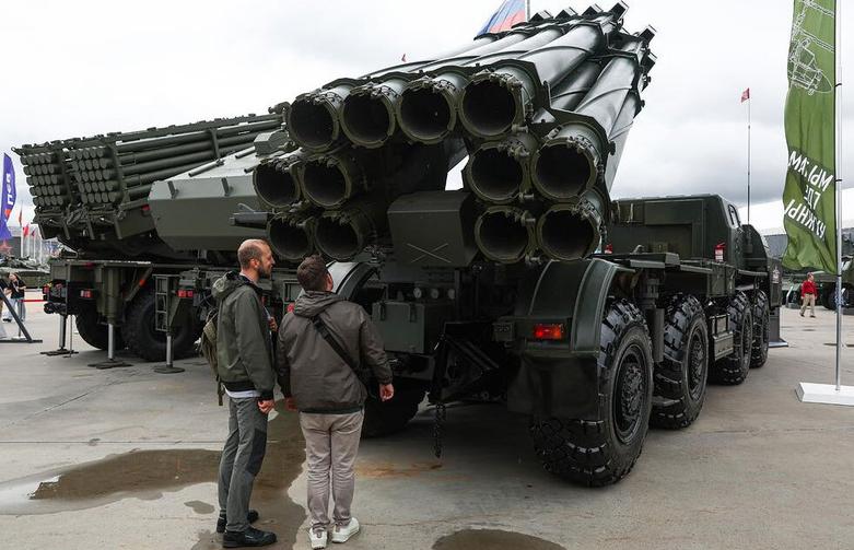 یک نمایشگاه تجهیزات نظامی در مسکو