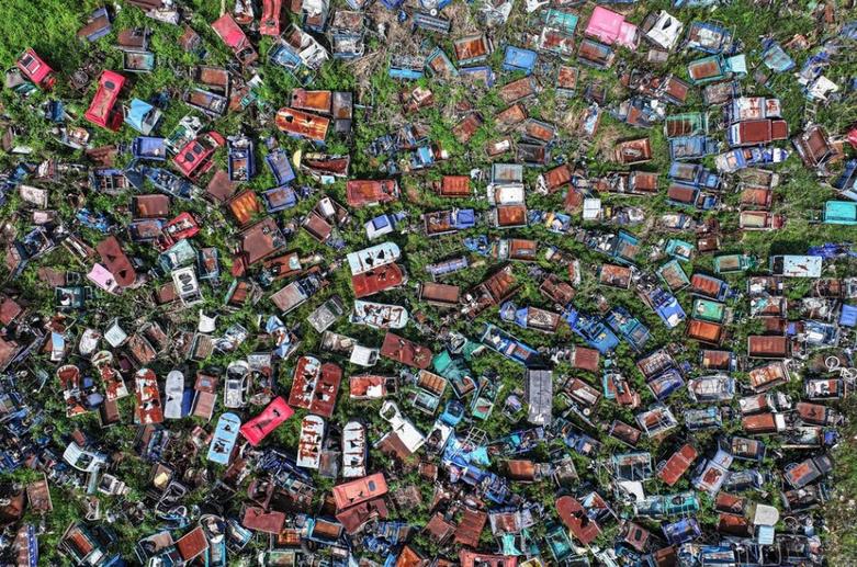 گورستان خودروهای اسقاطی در نانجینگ چین