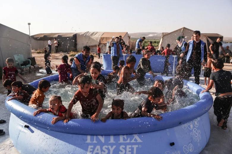 یک اردوگاه آوارگان جنگی در حلب سوریه