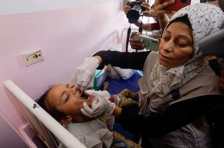 انجام طرح واکسیناسیون کودکان غزه ای علیه فلج اطفال