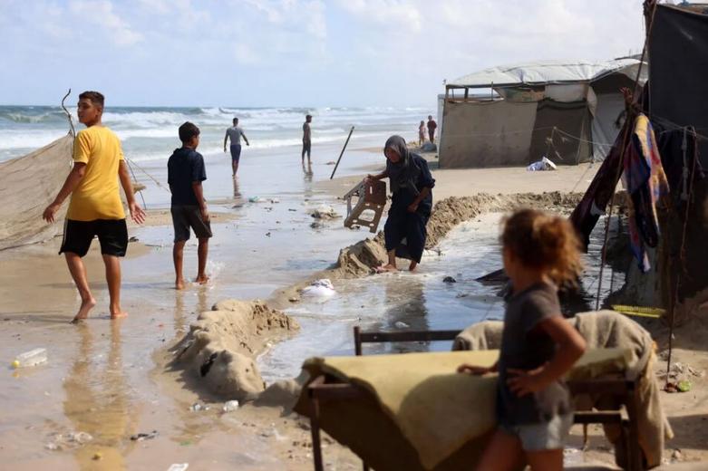 آوارگان جنگی در خان یونس نوار غزه 