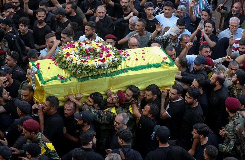 مراسم تشییع شهدای حمله تروریستی دیجیتال اسرائیل