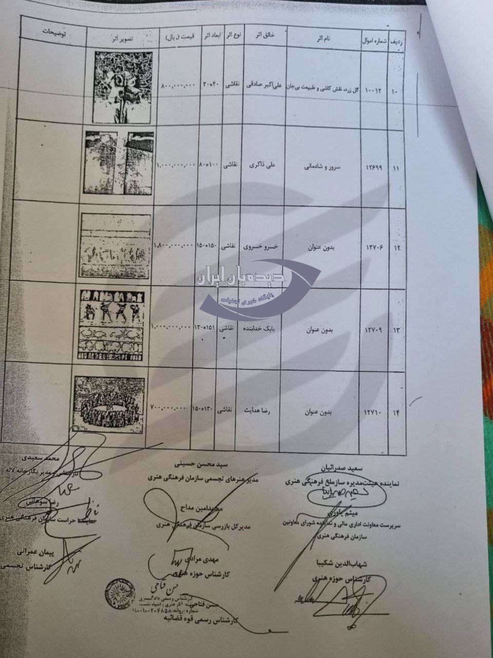 تابلوی گمشده موزه امام علی