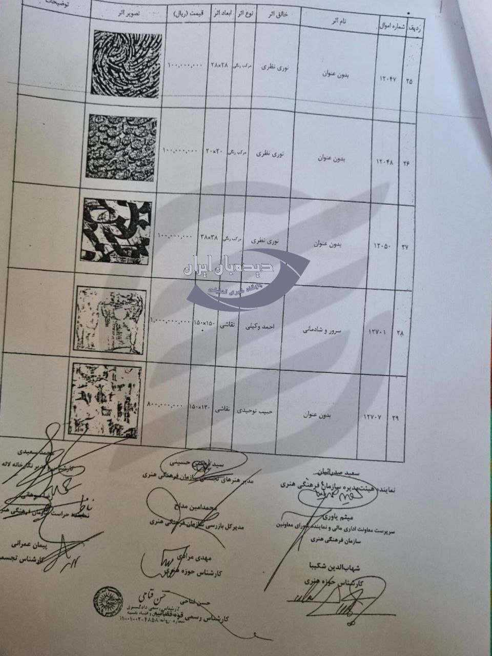 تابلوی گمشده موزه امام علی