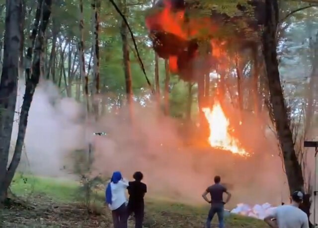 انفجار و حریق در جنگل‌های مازندران