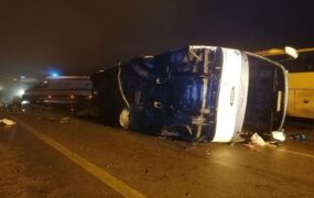 واژگونی مرگبار اتوبوس